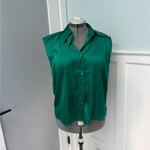 Banana Republic Factory Emerald Sleeveless Blouse M